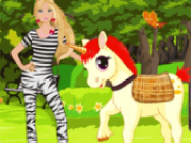 imbraca barbie si unicornul