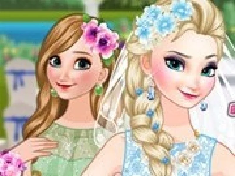 imbraca mireasa elsa si domnisoara de onoare anna