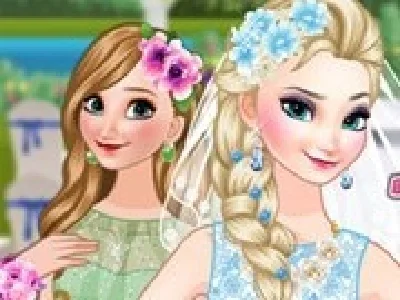 imbraca mireasa elsa si domnisoara de onoare anna