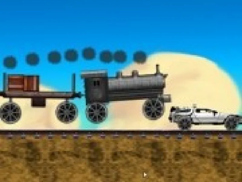 inapoi in viitor masina impinsa de tren