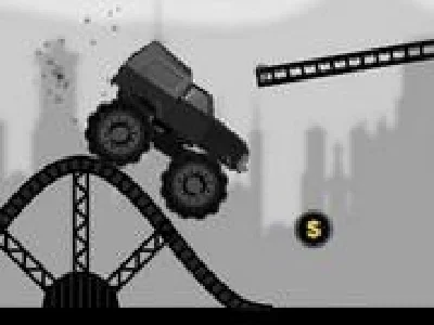 jeep negru de curse cu cascadorii