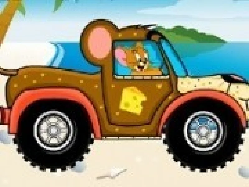 jerry in cursa de jeep