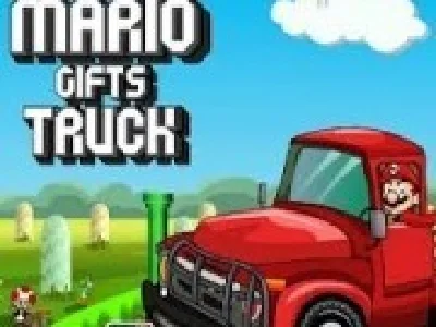 mario conduce camionul de cadouri
