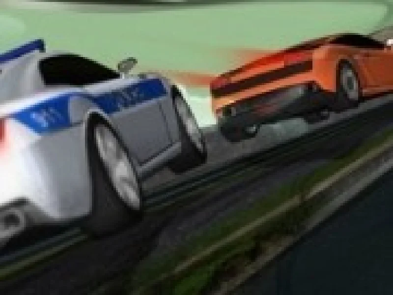 masina de politie in urmarire