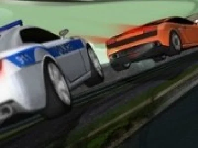 masina de politie in urmarire