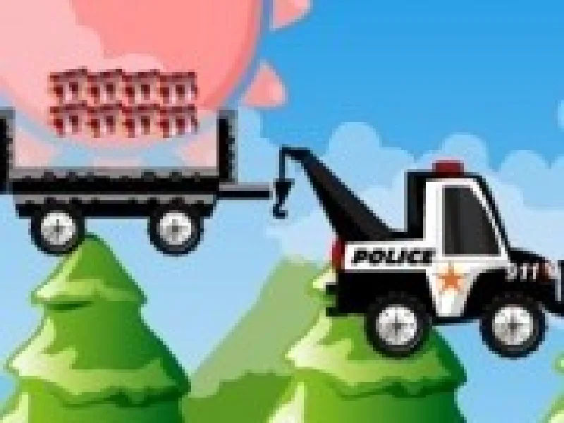 masini de politie cu remorca