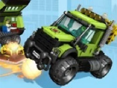 masini extreme in orasul lego cu vulcani