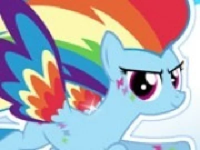 micul ponei rainbow dash moda curcubeu
