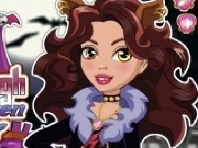 monster high clawdeen curata curtea si de imbracat