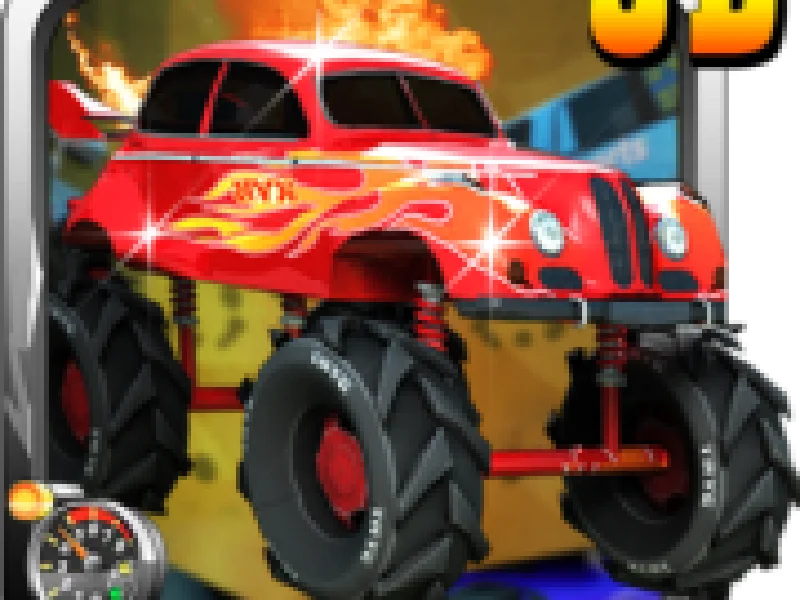 monster truck 3d distrugator in curse