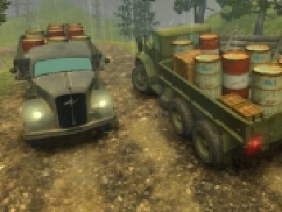 offroad cu camioane 3d in ploaie
