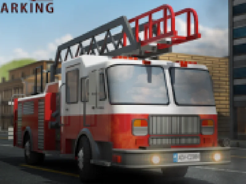 parcheaza camionul 3d de pompieri