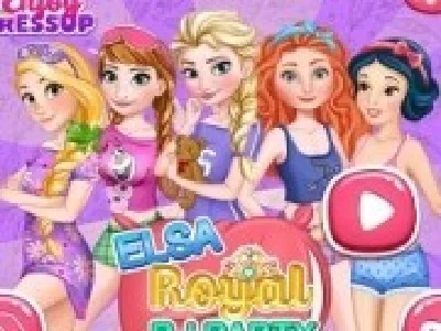 petrecerea in pijamale cu elsa frozen