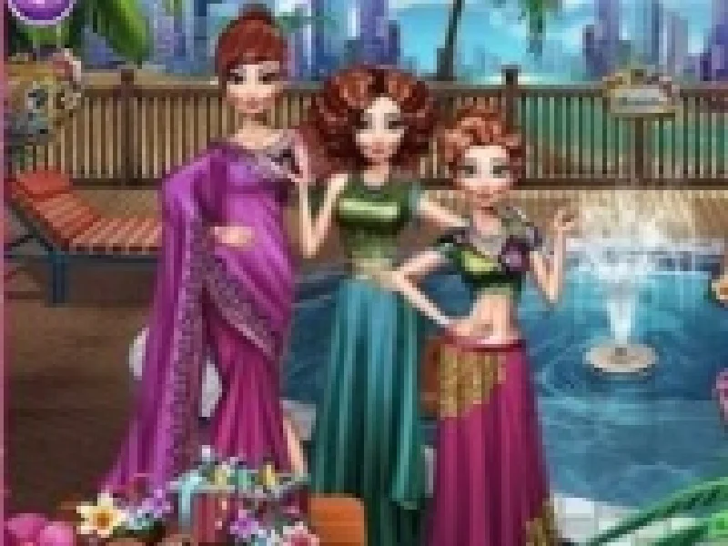 petrecerea la piscina cu fetele disney