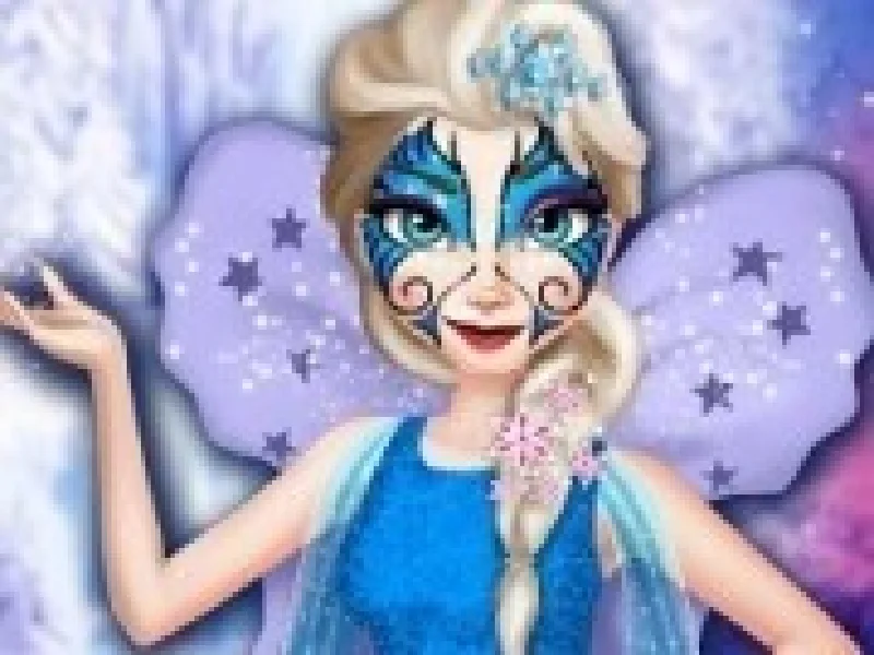 pictura pe fata elsa frozen