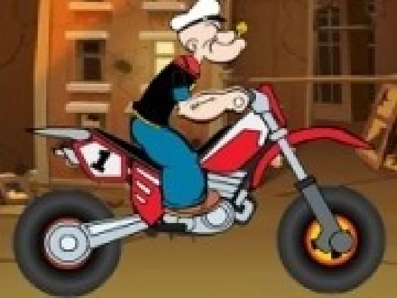 popeye in curse de motorete