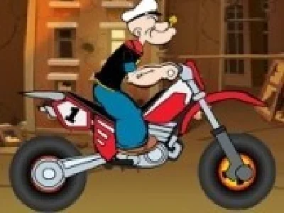 popeye in curse de motorete