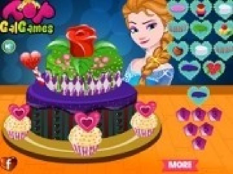 printesa elsa decoreaza tortul indragostitilor