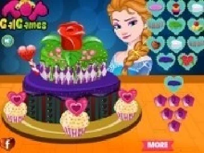 printesa elsa decoreaza tortul indragostitilor