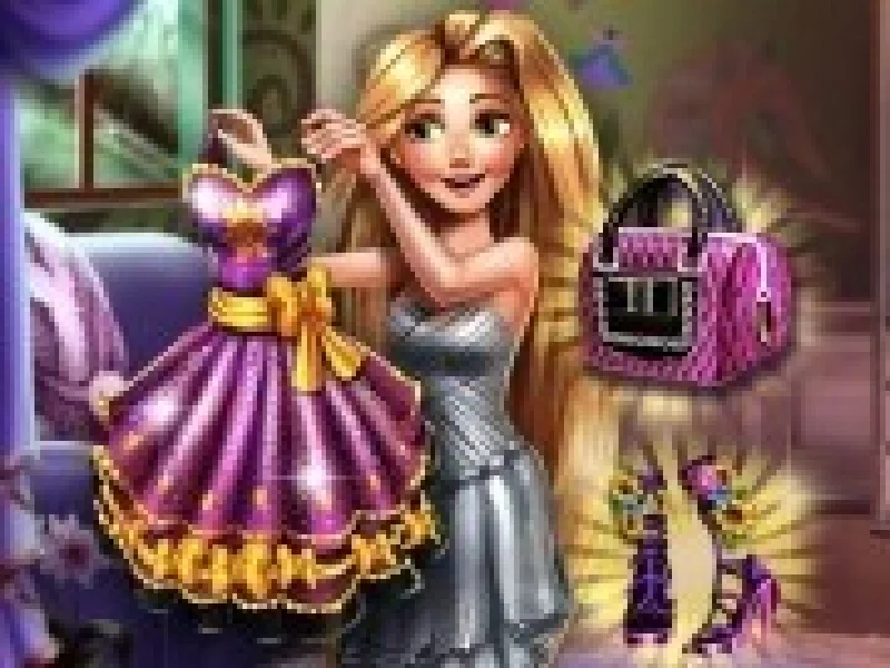 printesa rapunzel puzzle si costumul pentru bal
