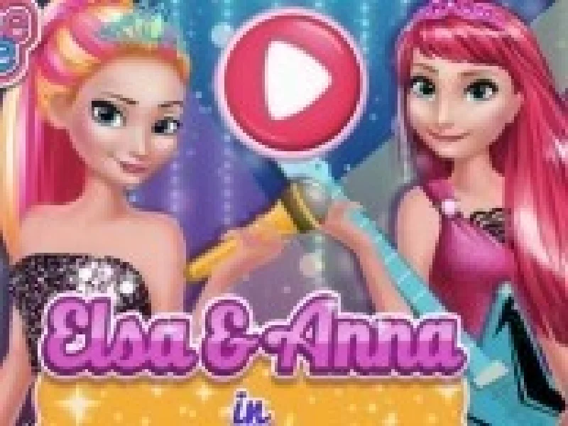 printesele elsa si anna in rocker si roiali