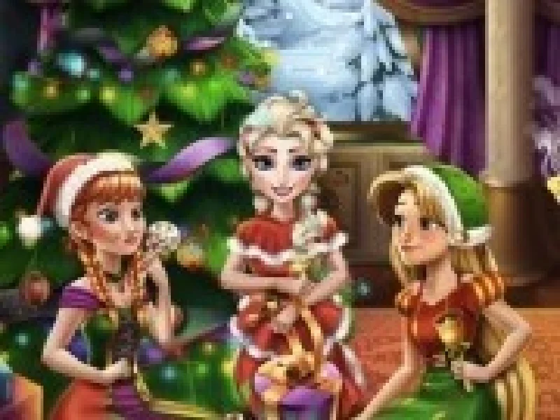 printesele frozen la bradul de craciun