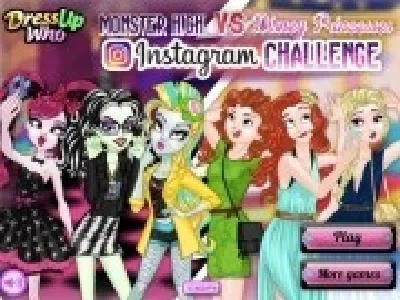 provocare instagram intre monster high si printesele disney