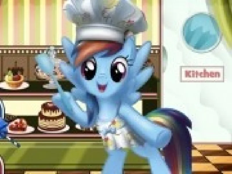 rainbow dash in cofetaria dulce