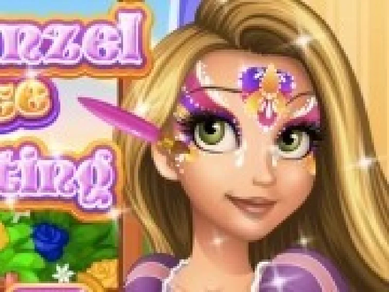 rapunzel pictata pe fata