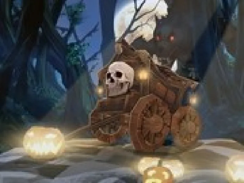 scapa de varcolac cu masini de halloween
