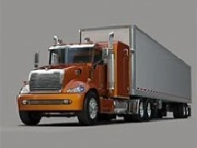 sofer de semi camion 3d