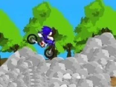 sonic in curse de motorete cu obstacole
