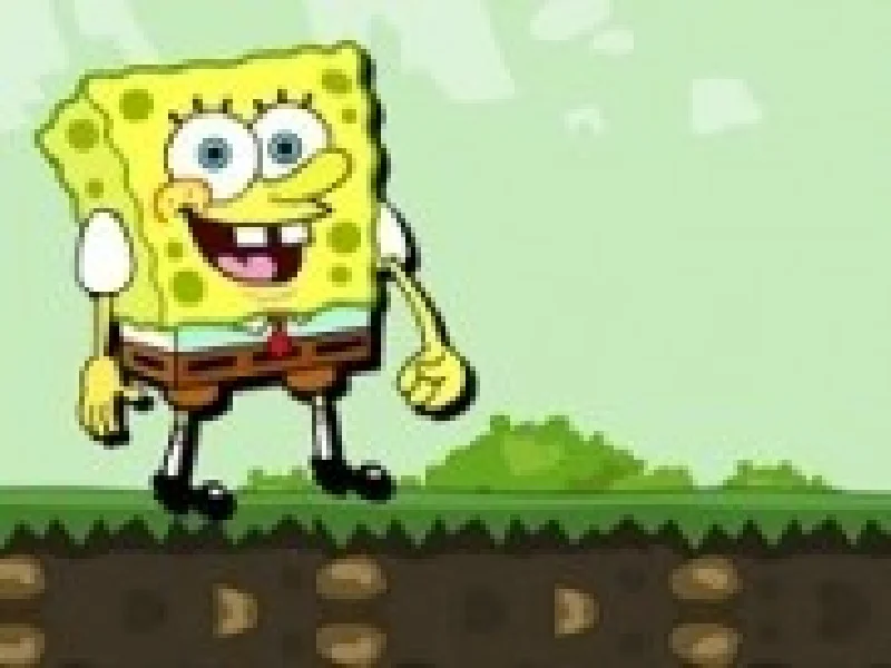 spongebob alearga pentru craby patty