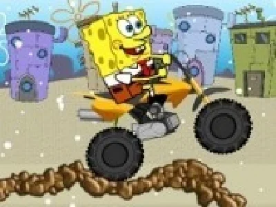 spongebob in curse cu atv de iarna