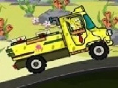 spongebob pantaloni patrati cu camionul de marfa