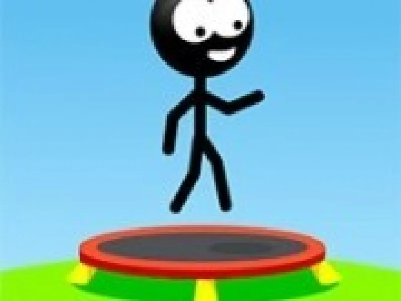 stickman pe trambulina