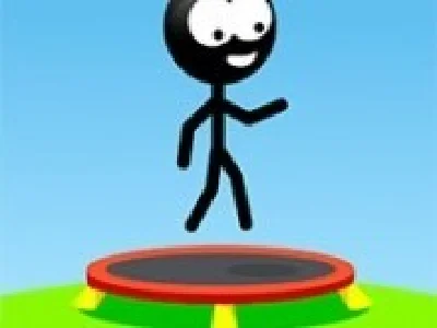 stickman pe trambulina