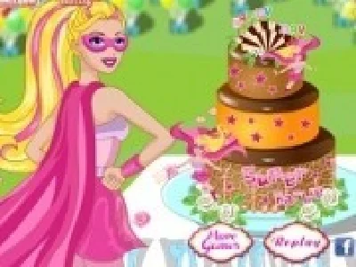 super barbie decoreaza tort gustos