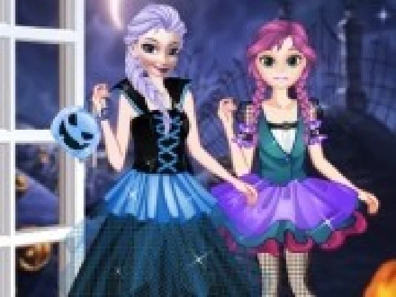 surorile frozen imbracat de halloween