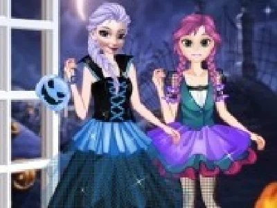 surorile frozen imbracat de halloween