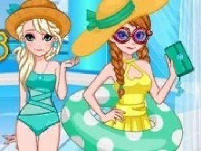 surorile frozen la petrecerea cu piscina