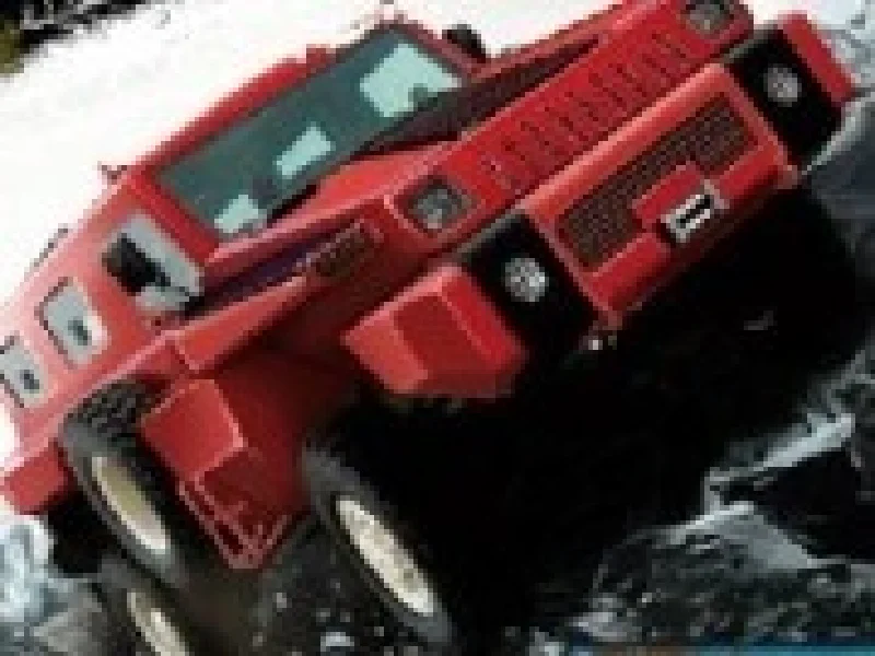 suv rosu de teren accidentat