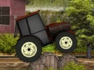 tractoare negre de curse la ferma