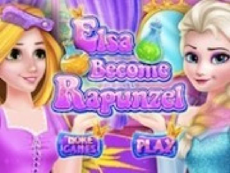 transformarea elsa frozen in printesa rapunzel