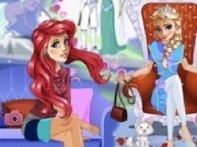 visele printeselor ariel si elsa