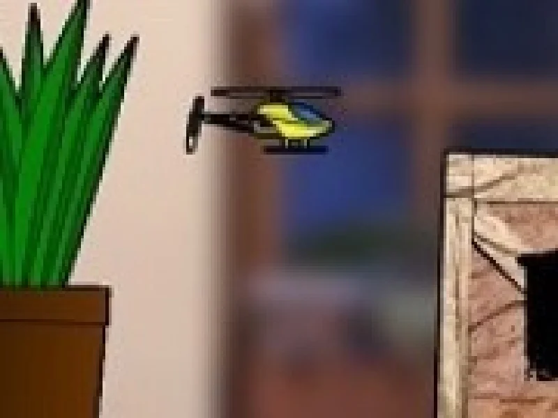 zbor cu elicopter de jucarie