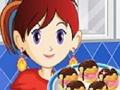 Sara gateste inghetata puf