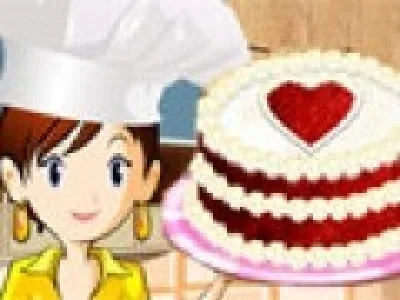 Sara gateste tort rosu catifea