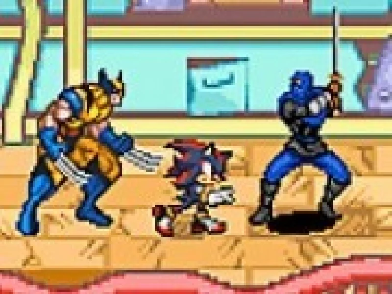 sonic si wolverine batai de eroi