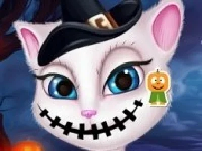 talking angela transformare de halloween